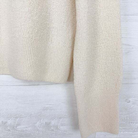 NWT Vince Womens L Wool Blend Sweater Ivory Crew Neck Textured Knit Lightweight - Picture 5 of 16